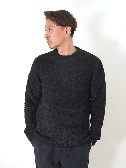 SSEINSE シャギーニット クルーネック Black
