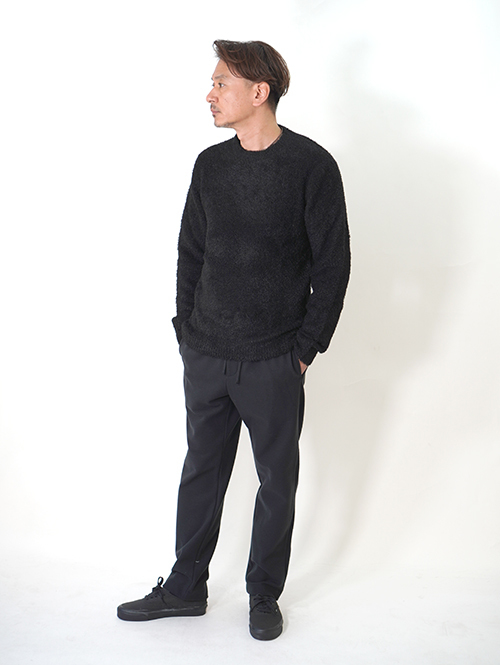 SSEINSE シャギーニット クルーネック Black