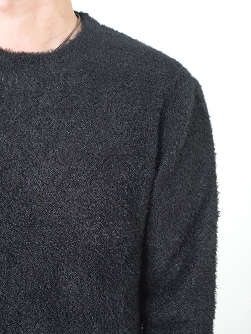 SSEINSE シャギーニット クルーネック Black