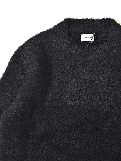 SSEINSE シャギーニット クルーネック Black