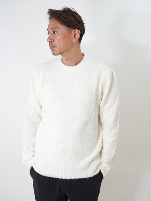 SSEINSE シャギーニット クルーネック Off-White
