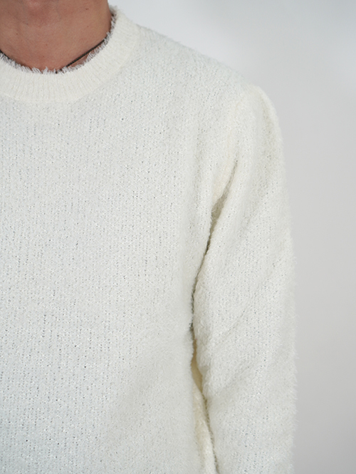 SSEINSE シャギーニット クルーネック Off-White