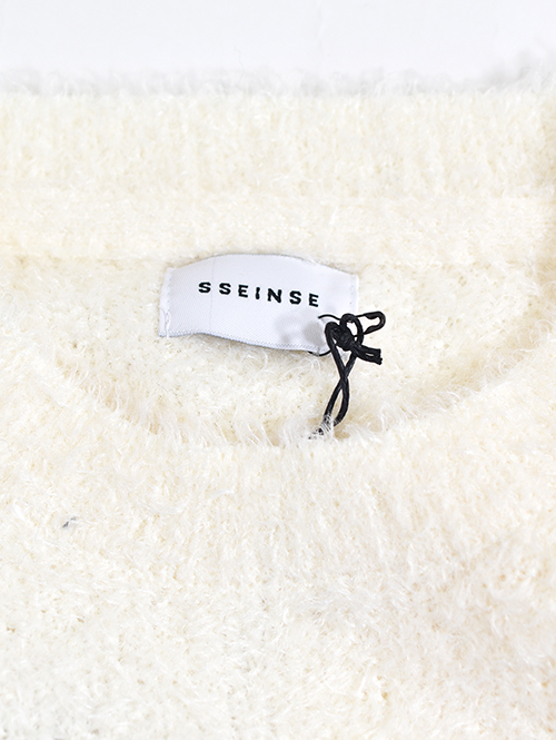 SSEINSE シャギーニット クルーネック Off-White
