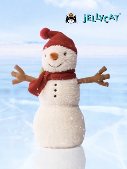 Jellycat Teddy Snowman 　Little 雪だるま 縫いぐるみ　小さい方のサイズリトル