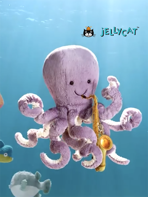 【特大　７５㎝）Ariel octopus Reaally Big Odell Octopus　OD1OC　Odyssey Octopus　たこ　おおきなたこのぬいぐるみ　タコの縫いぐるみ　紫　むらさき　オレンジ　グリーン