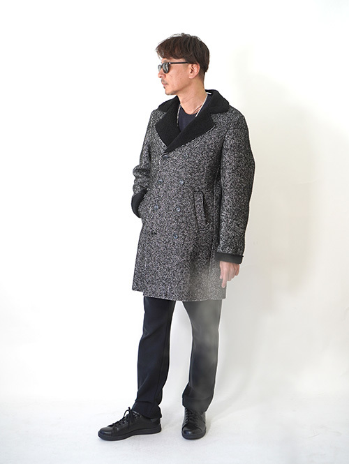 EN AVANCE Wool Herringbone　Boa Coat