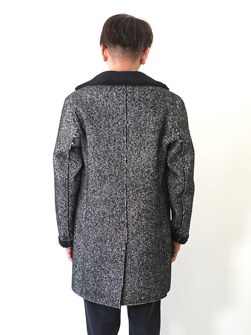 EN AVANCE Wool Herringbone　Boa Coat