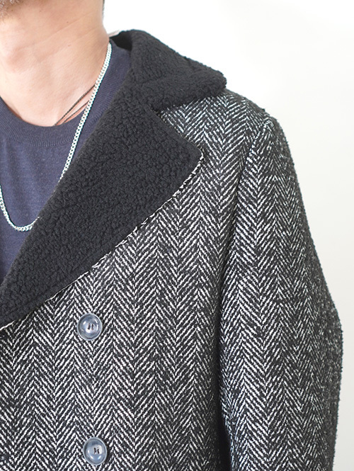 EN AVANCE Wool Herringbone　Boa Coat