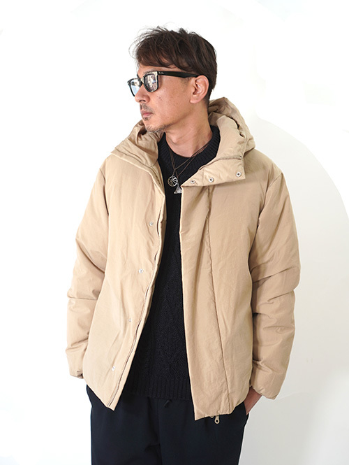 LA MOND HOODIE DOWN JACKET - Beige