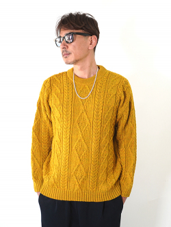 OLD DERBY KNITWEAR Cable Crew Knit - Masturd
