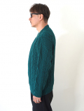 OLD DERBY KNITWEAR Cable Crew Knit - Green