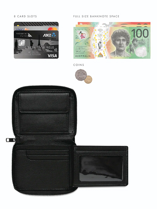 STATUS ANXIETY スモールウォレット Emmit Wallet - black