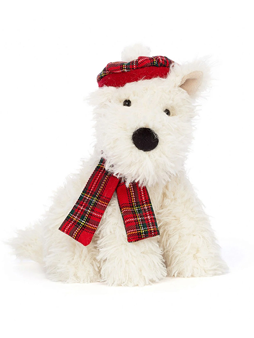 Winter Warmer Munro Scottie Dog スコッティドッグ　マフラー　犬　帽子　いぬ　チェックのマフラーをした犬