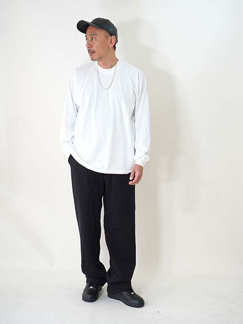 LOS ANGELES APPAREL 6.5oz. ヘビーウエイト ロングスリーブTシャツ - White