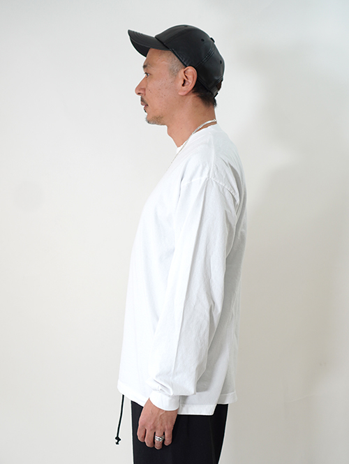 LOS ANGELES APPAREL 6.5oz. ヘビーウエイト ロングスリーブTシャツ - White