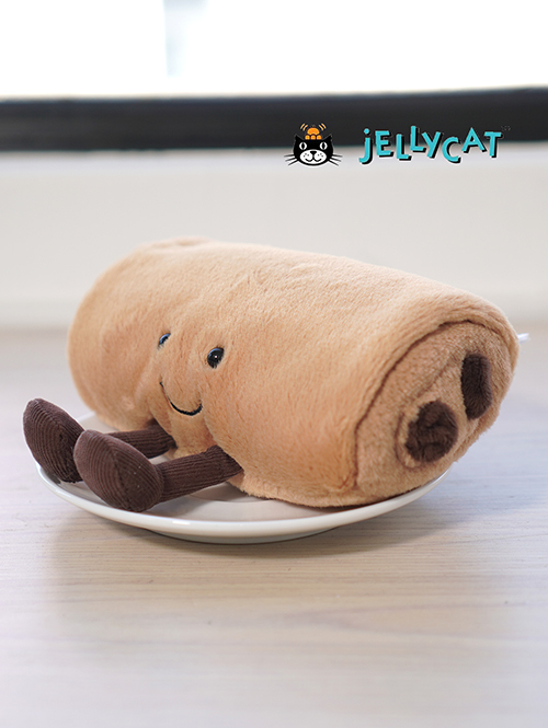 Jellycat(ジェリーキャット）Amuseable Pain Au Chocolat パンオーショコラ　チョコパン　パン　A6PACHOC　パンの縫いぐるみ　