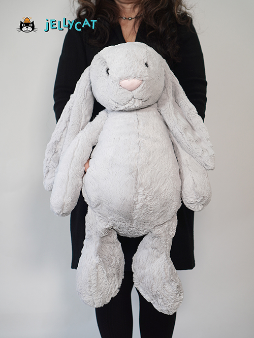 【特大　Really Big　67㎝ 】Jellycat (ジェリーキャット）Bashful Silver Bunny Really Big  BARB1BS  シルバー　大きな  うさぎのぬいぐるみ