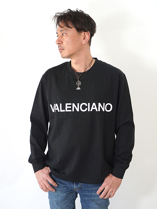 VALENCIANO LOGO Long Sleeve Tee - Black