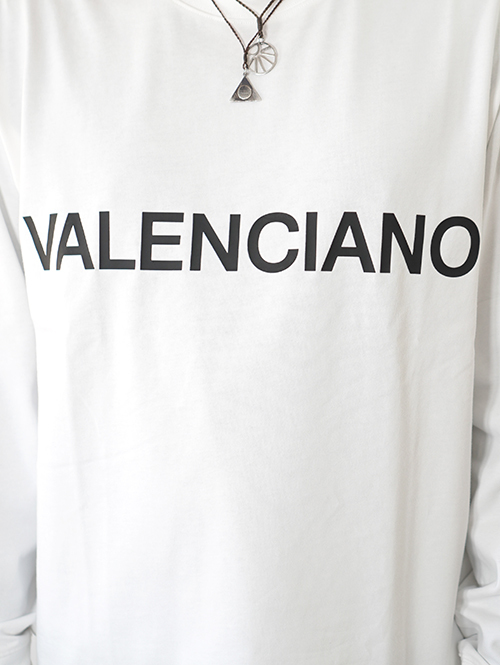 VALENCIANO LOGO Long Sleeve Tee- White