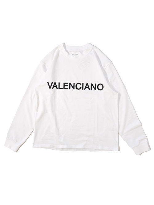 VALENCIANO LOGO Long Sleeve Tee- White