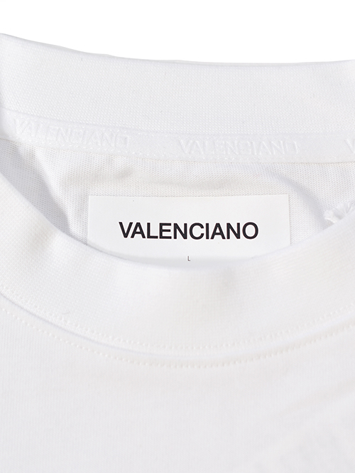 VALENCIANO LOGO Long Sleeve Tee- White