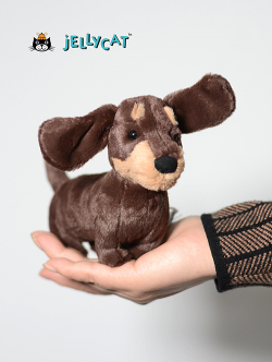 【Sサイズ/ 13㎝】Jellycat Otto Sausage Dog Small OT6SDP 小さい ソーセージドッグ　ダックスフント　犬　犬の縫いぐるみ　