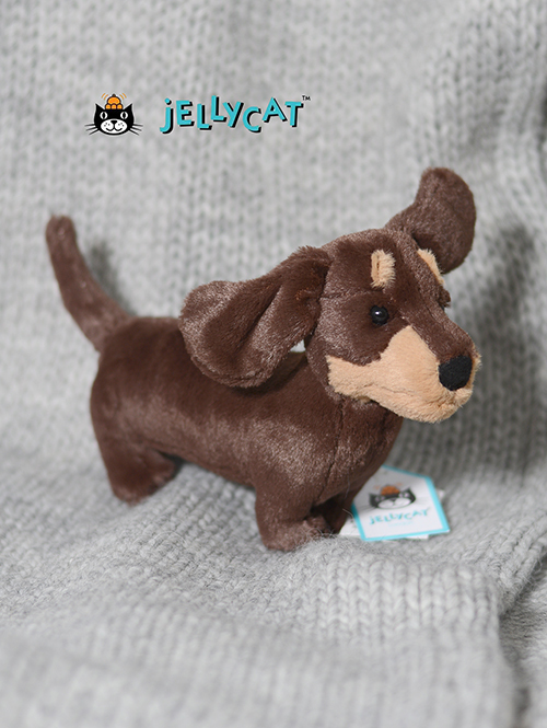 【Sサイズ/ 13㎝】Jellycat Otto Sausage Dog Small OT6SDP 小さい ソーセージドッグ　ダックスフント　犬　犬の縫いぐるみ　