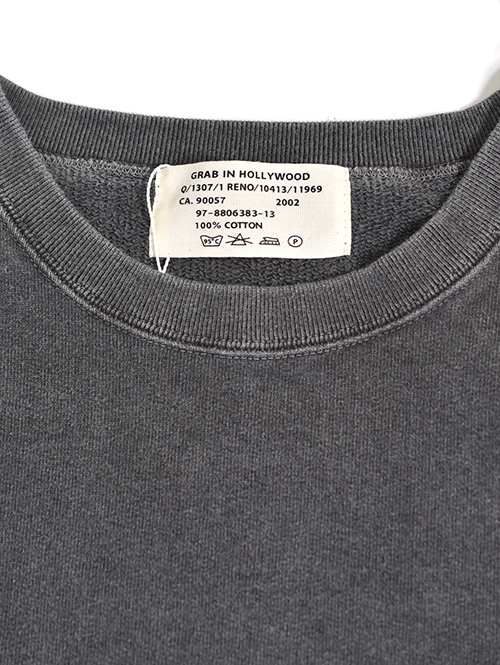 GRAB IN HOLLYWWOD VINTAGE FRENCH TERRY RELAX CREW - Black