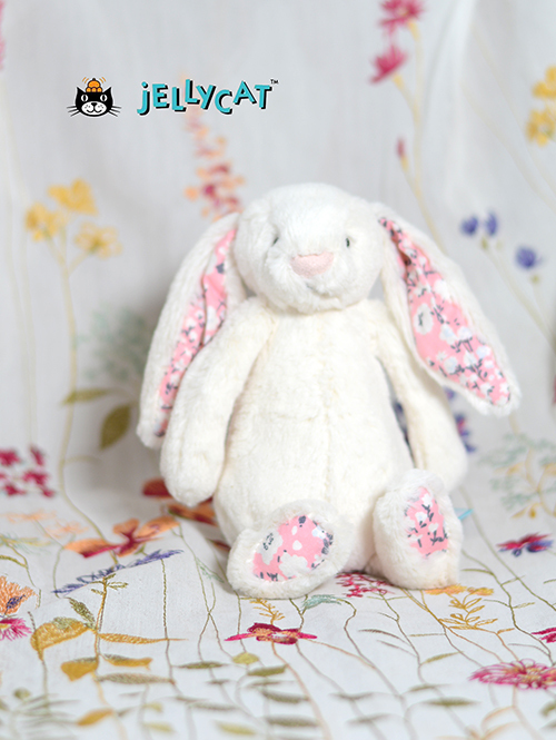 【Sサイズ/18㎝　】Jellycat Blossom Cherry Bunny　Little　ジェリーキャット　ブロッサムバニー　　チェリー　バニー　ピンクのウサギ　花耳　