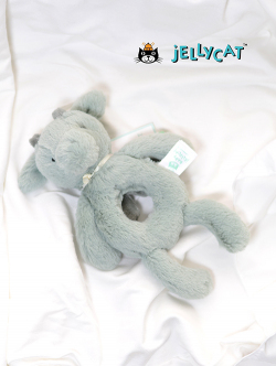 Jellycat Ring Rattle　Bashful dragon　ｼﾞｪﾘｰｷｬｯﾄ　ドラゴン　どらごん　音の出るおもちゃ　　ガラガラ　