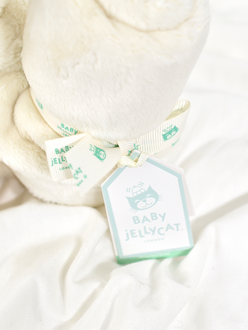 Jellycat Bashful Black & Cream Puppy Soother ｼﾞｪﾘｰｷｬｯﾄ　バシュフル　白黒犬　いぬ　小さな毛布がついた縫いぐるみ　ブランケット付き縫いぐるみ