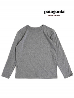 Patagonia Made In USA キッズ ロングスリーブ杢 Tシャツ
