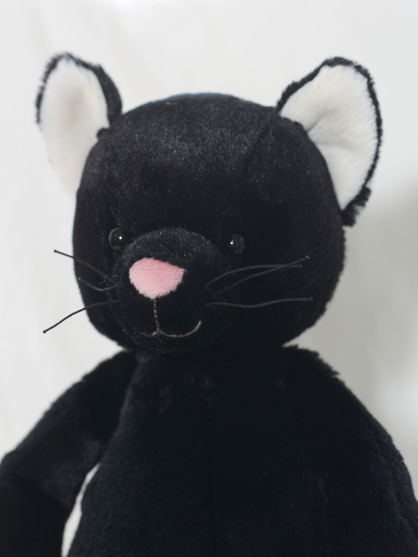 【Mサイズ/31cm 】Bashful Black Kitten Medium　BAS3BKIT　バシュフル　ブラック キティー　クロネコ　黒いネコの縫いぐるみ　ねこ　ぬいぐるみ