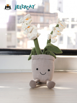 Jellycat　Amuseables Cream Orchid 蘭　白い蘭　鉢植え　オーチャード　花の縫いぐるみ　