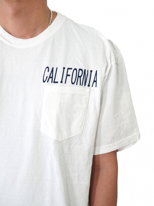 MALIBU FARM California ポケットTシャツ-Vintage White