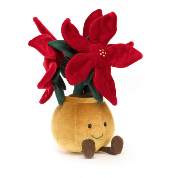 Jellycat Amuseables Poinsettia ジェリーキャット　ポインセチア　お花　花　縫いぐるみ　花の縫いぐるみ　A1PONS　植木　鉢植え　ぬいぐるみ