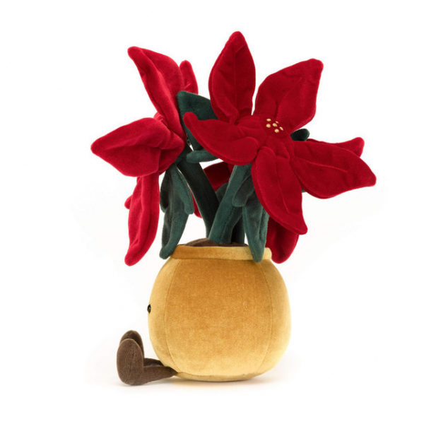 Jellycat Amuseables Poinsettia ジェリーキャット　ポインセチア　お花　花　縫いぐるみ　花の縫いぐるみ　A1PONS　植木　鉢植え　ぬいぐるみ