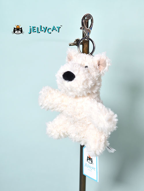 Munro Scottie Dog Bag Charm　AC4F4BC スコッティドッグ　白い犬　チャーム　キーホルダー