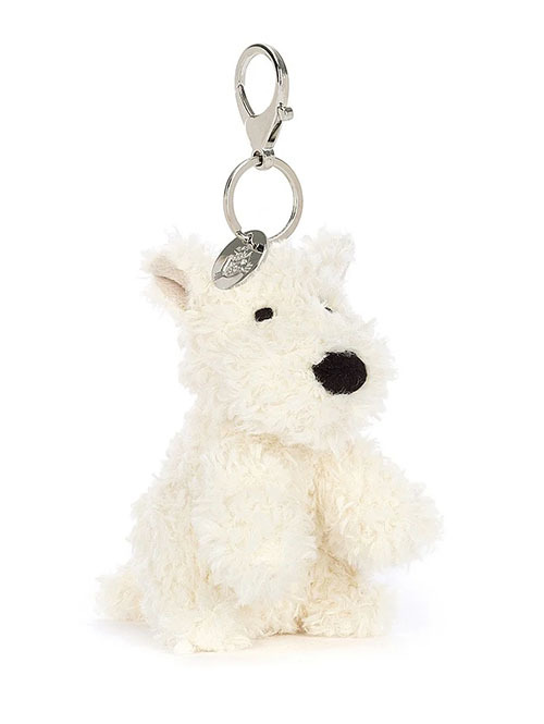 Munro Scottie Dog Bag Charm　AC4F4BC スコッティドッグ　白い犬　チャーム　キーホルダー