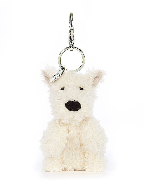 Munro Scottie Dog Bag Charm　AC4F4BC スコッティドッグ　白い犬　チャーム　キーホルダー