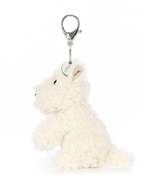 Munro Scottie Dog Bag Charm　AC4F4BC スコッティドッグ　白い犬　チャーム　キーホルダー