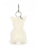 Munro Scottie Dog Bag Charm　AC4F4BC スコッティドッグ　白い犬　チャーム　キーホルダー