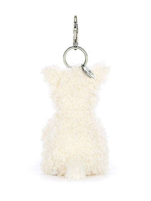 Munro Scottie Dog Bag Charm　AC4F4BC スコッティドッグ　白い犬　チャーム　キーホルダー