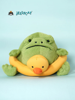 Jellycat Ricky Rain Frog Rubber Ring 幸せを呼ぶ 蛙　ジェリーキャット　かえる　浮き輪　カエル　うきわカエル　ぬいぐるみ夏　