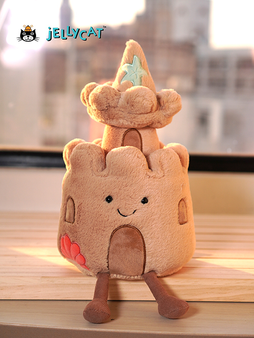 Jellycat Amuseables Sandcastle ジェリーキャット　お城のぬいぐるみ　砂のお城　城　ビーチ　サンドキャッスル