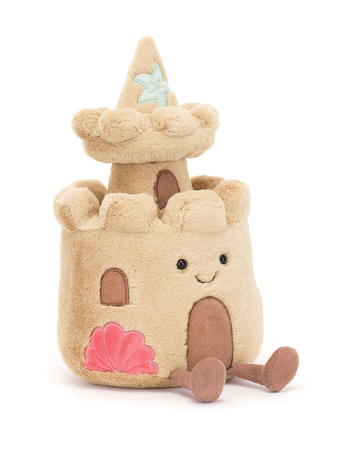 Jellycat Amuseables Sandcastle ジェリーキャット　お城のぬいぐるみ　砂のお城　城　ビーチ　サンドキャッスル