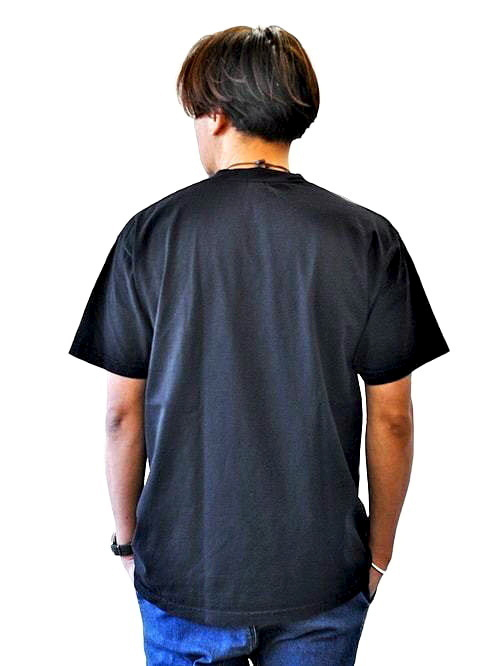 LOS ANGELES APPAREL 6.5oz ヘビーウエイト ポケットTシャツ - Black 再入荷