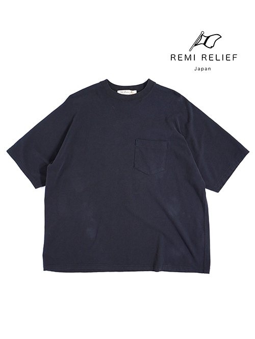 REMI RELIEF Embroidery(刺繍）Tiger Tee -Black