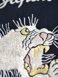 REMI RELIEF Embroidery(刺繍）Tiger Tee -Black