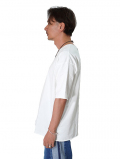 Grab in hollywood Heavy Weight Relax Fit All Cut Tee - White